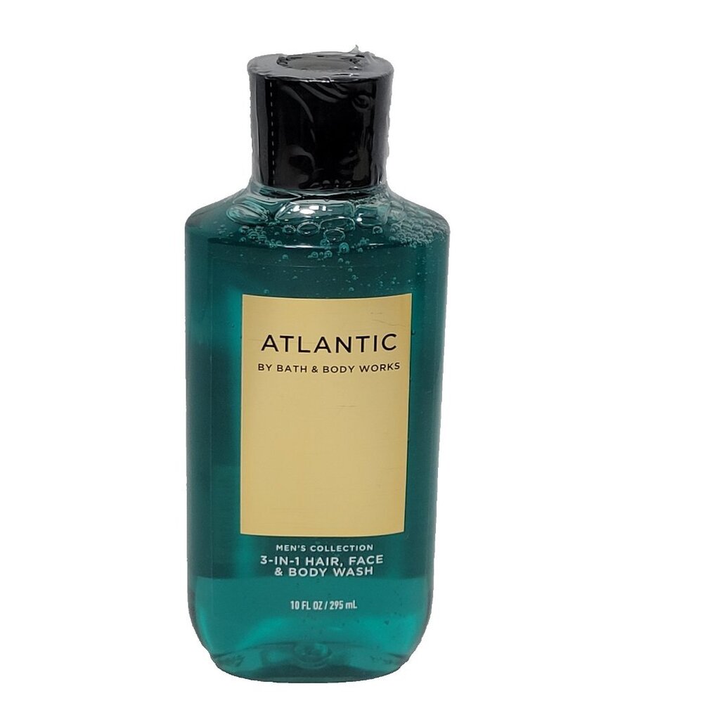 Bath & Body Works Atlantic Mens 3 in 1 Hair Face Body Wash 10 oz Discontinued